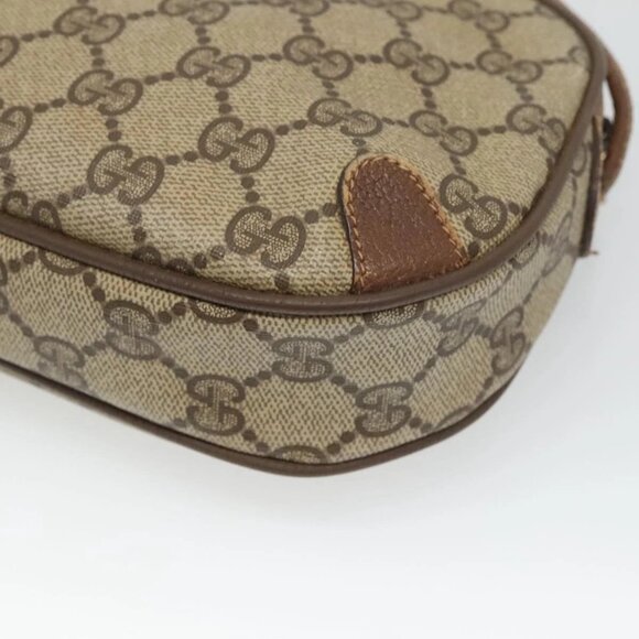 GUCCI GG Supreme Web Sherry Line Bag PVC Beige Gold 89 02 066 Auth 124761 - Picture 5 of 16